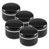 5 x 15 ml gel jars, black, empty container, cream