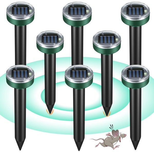 Mole Repellent for Lawns - Ultrasonic Gopher Repellent Solar Powered