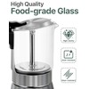 Grasseed Crystal Glass-Top Moka Pot, Brushed Stainless Steel Stovetop Espresso
