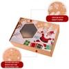 Cabilock 12pcs Christmas Cookie Boxes Packaging Kraft Paper Candy Boxes