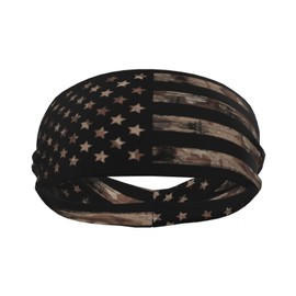 American Flag Camo Desert Camouflage Sports Sweatband Head Bands for Women Men Sweat-Absorbing Headbands Suitable for Running Yoga Fitness Football Exercise