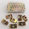 20pcs 8mm Hole Diameter Metal Half Moon Nut Furniture Connector