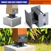 Stainless Steel 6"x6"(Actual 5.5"x5.5") Post Base Bracket Concrete U-Shape, Dry