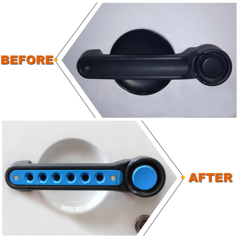 PKEDUO Blue Door Handle Inserts + Push Button Covers Compatible