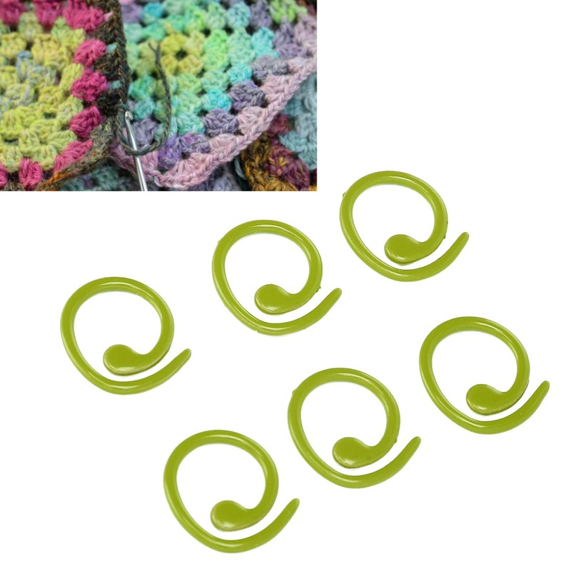 50PCS Metal Stitch Markers Spiral Markers Multifunctional Crochet Locking Hooks