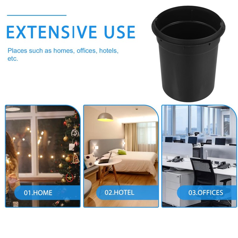 BESPORTBLE Round Plastic Inner Bucket 3 L in Black -