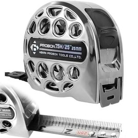 25FT Tape Measuring Stainless Steel with Double-Sided Scale  High-Visibility Waterproof Measure Retractable for Household Agricultural Industrial Woodworking (1pack) - Color: 1pack