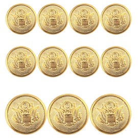 KENDANY 11 Pieces Metal Blazer Button Set - Eagle Badge - for Blazer, Suits, Sport Coat, Uniform(Gold 18mm 23mm)(0.71inch-0.9inch)