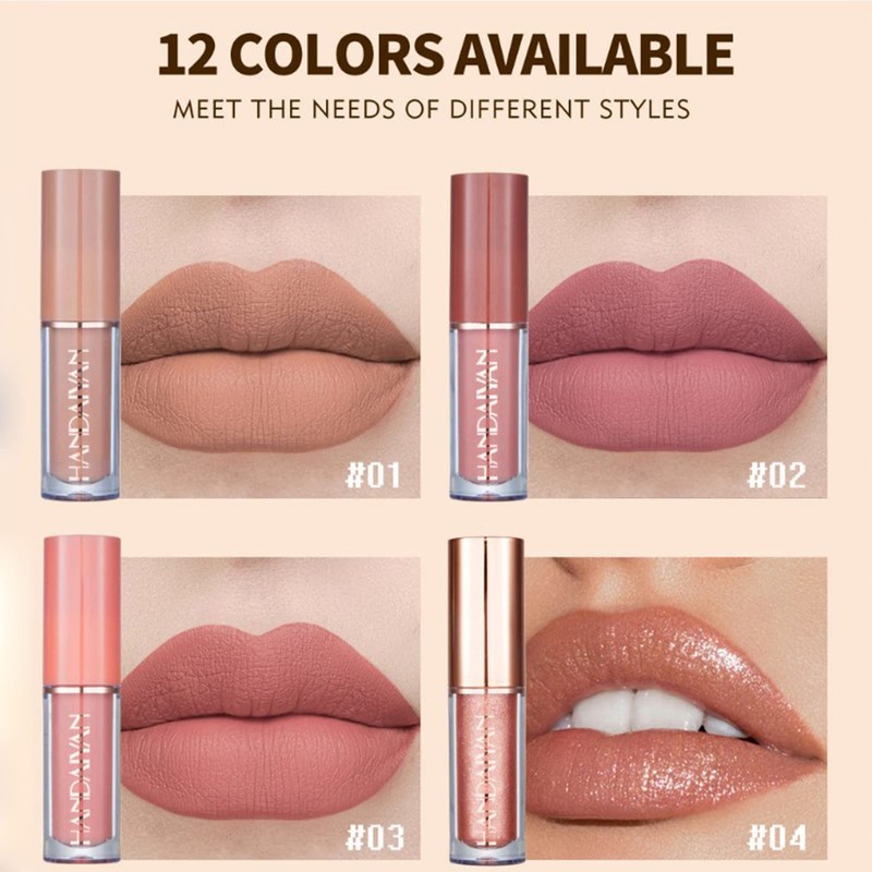 Holzsammlung 12 Colours Matte Liquid Lipstick Waterproof Durable Matte Liquid