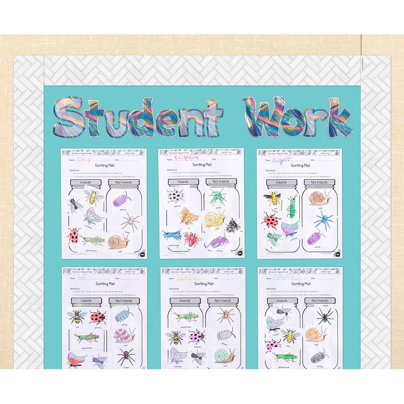 Teacher Created Resources Modern Farmhouse White Herringbone Straight Border Trim