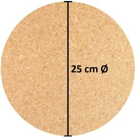 Cleverbrand Topfuntersetzer aus Kork, hitzebeständig, Ø 25 cm, 10 mm stark, rund, Naturkork Untersetzer für Töpfe und Pfannen – Made in Portugal