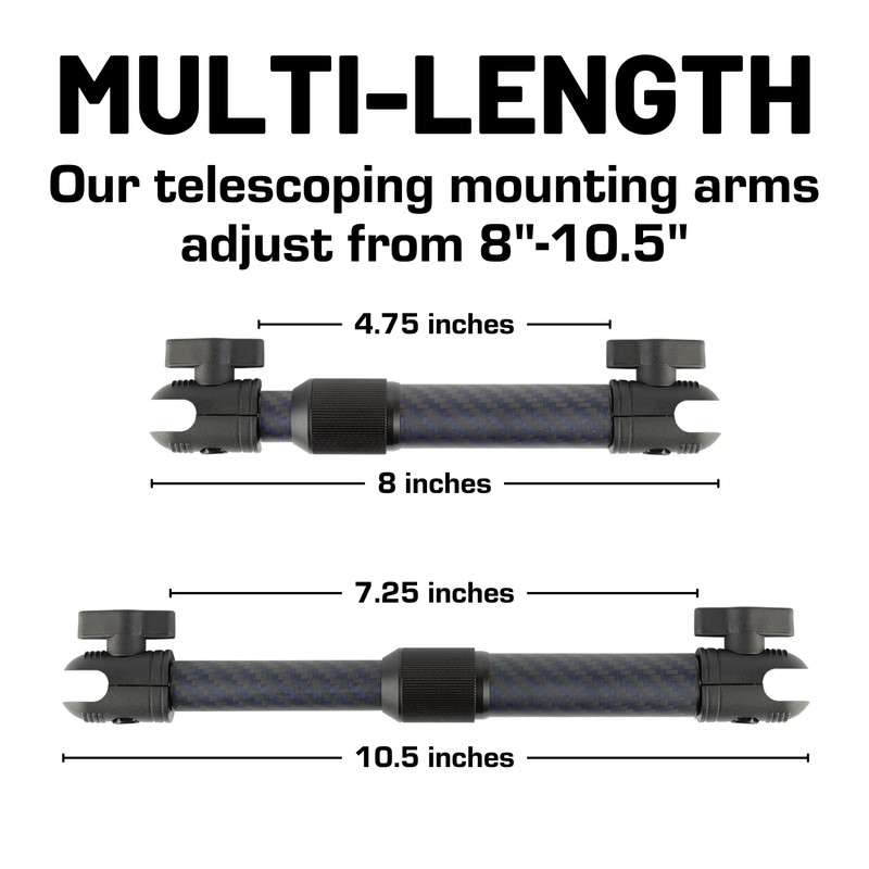 Bulletpoint Mounting Solutions Extension Arm 8"-10.5" Carbon Fiber + Kevlar