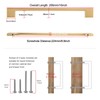 TUNNY 5 Pack Classic Cabinet Handles-8.81"/224mm Screw Spacing Brushed Gold