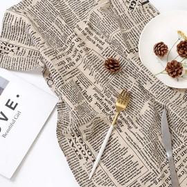 Gigicial Newspaper Tablecloth, Vintage English Newspaper Table mat Suitable for Table Photography Studio