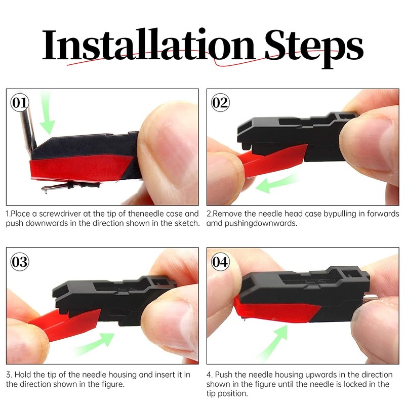 Pack of 2 Turntable Needles, Needle Turntable for Needles, Needle