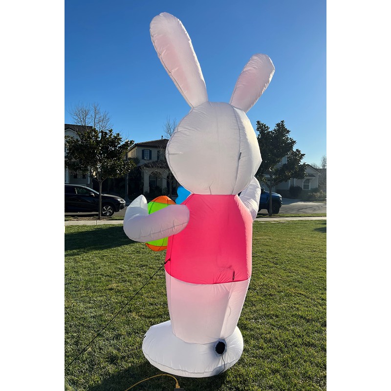 BZB Goods Jumbo 8 Foot Tall Happy Easter Inflatable Bunny