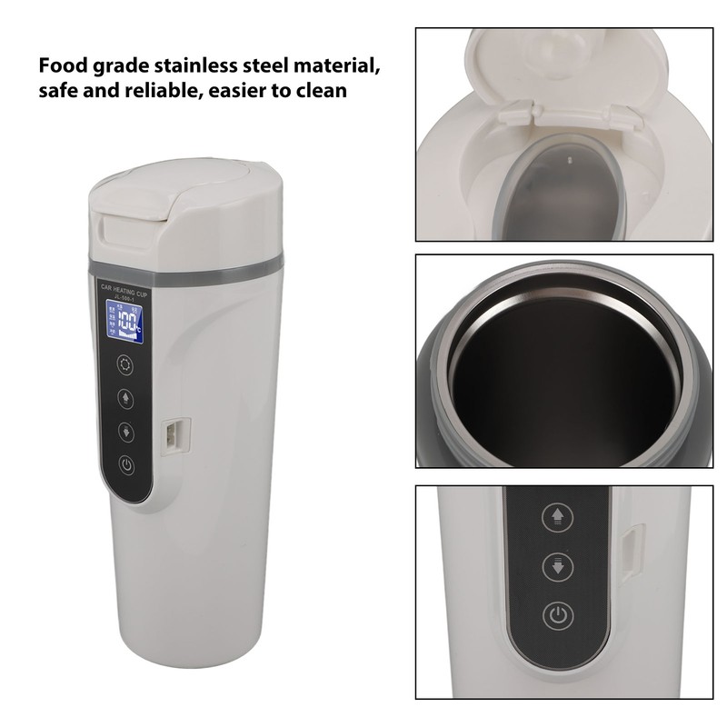 500ml Intelligent Screen Display Car Electric Kettle Car Electric Hot