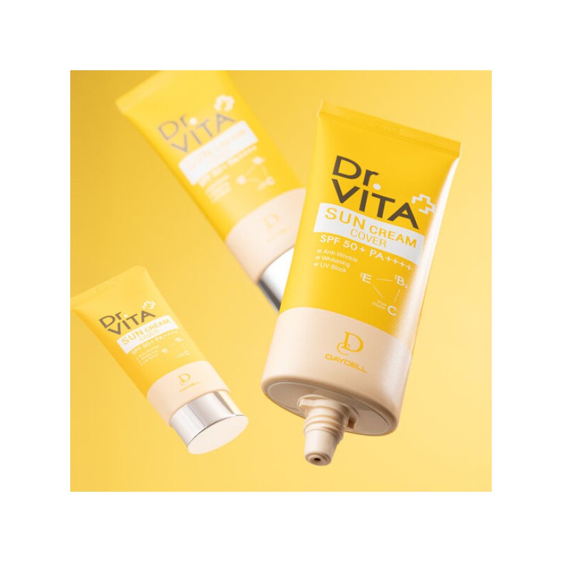 Daycell 닥터비타 3중기능성 비타민 선크림 커버 60g (SPF 50+ /