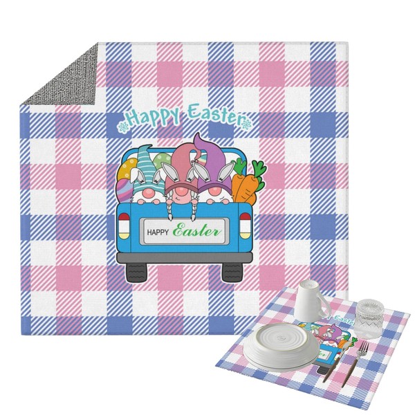 Happy Easter Gnomes Egg Dish Drying Mat For Kitchen Counter