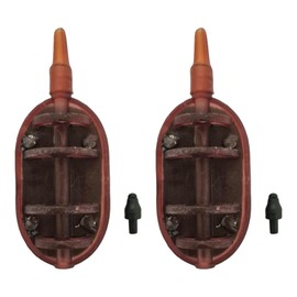 PRO FILSTAR Inline Method Feeder Ellipse Set 2 x 60 g Feeder - Flat Shape Feeder - Anti Tangle Sleeve & Quick Release - Carp Assembly - Bottom Fishing - Carp Fishing Accessories - Carp Fishing