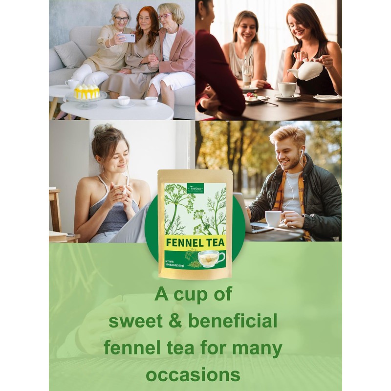TeeLux Fennel Tea Bags, Pure & Natural Fennel Seeds Herbal