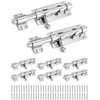 QWORK Sliding Bolt Gate Latch, 8 Pack 6.3" 304 Stainless