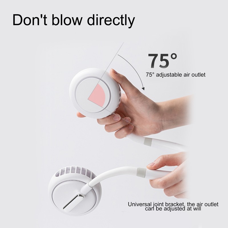 Mini Hands Free Fan USB Charging Hanging Neck Cooling Fan
