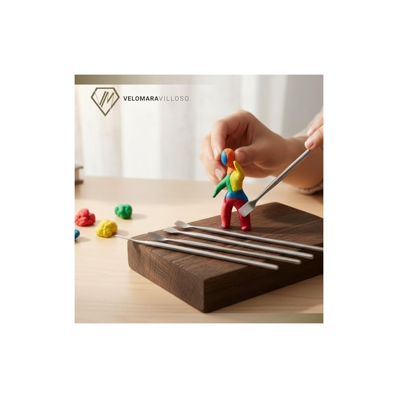 Juego Espatulas Cincel Miniatura 2-7mm 6pzs Acero Inoxidable Herramienta Profesional