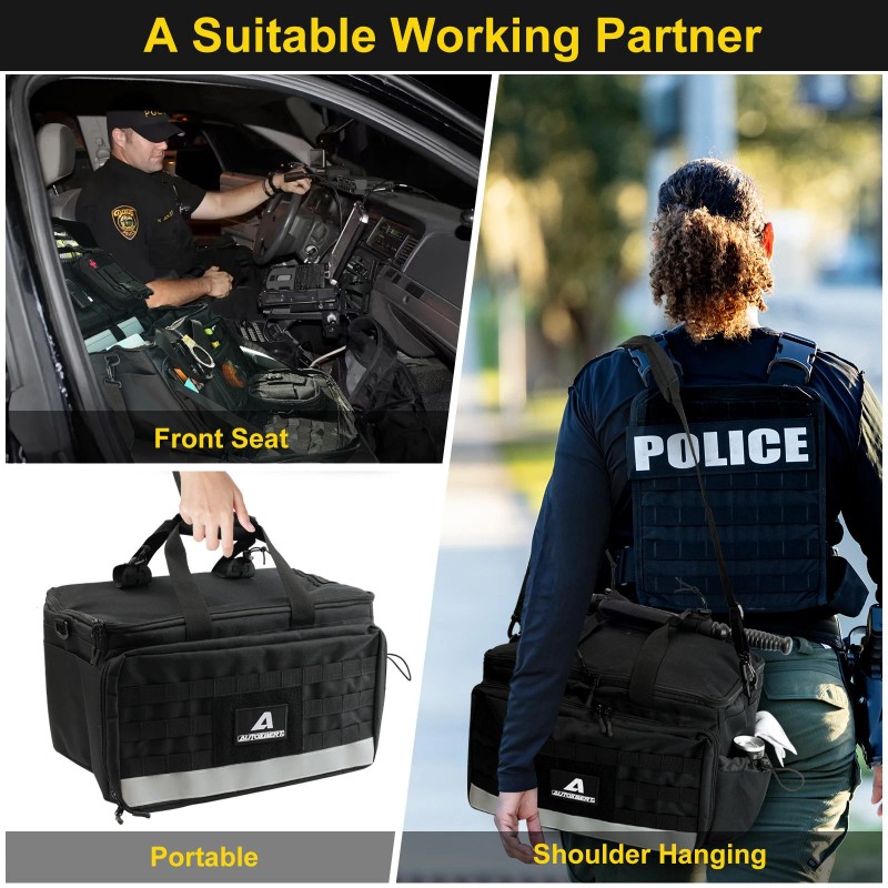 AUTOXBERT Patrol Bag Military Car Seat Organizer Storage Police Duty