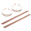 2 Sets Bridal Sash Rhinestone Tiara Kit Shiny Rose Gold