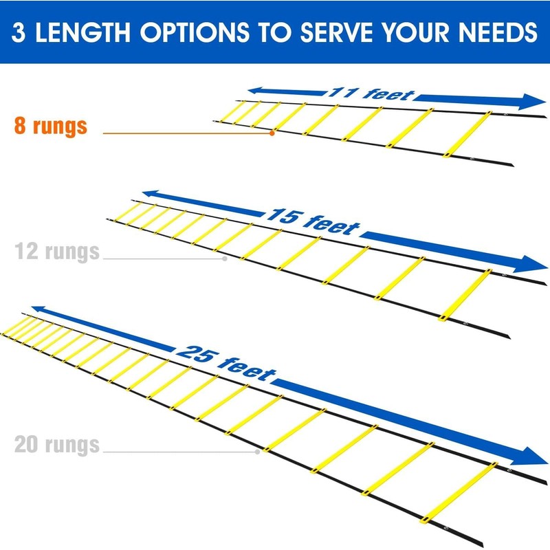 Yes4All Yes4All Speed Agility Ladder Training Equipment - 8 Rungs