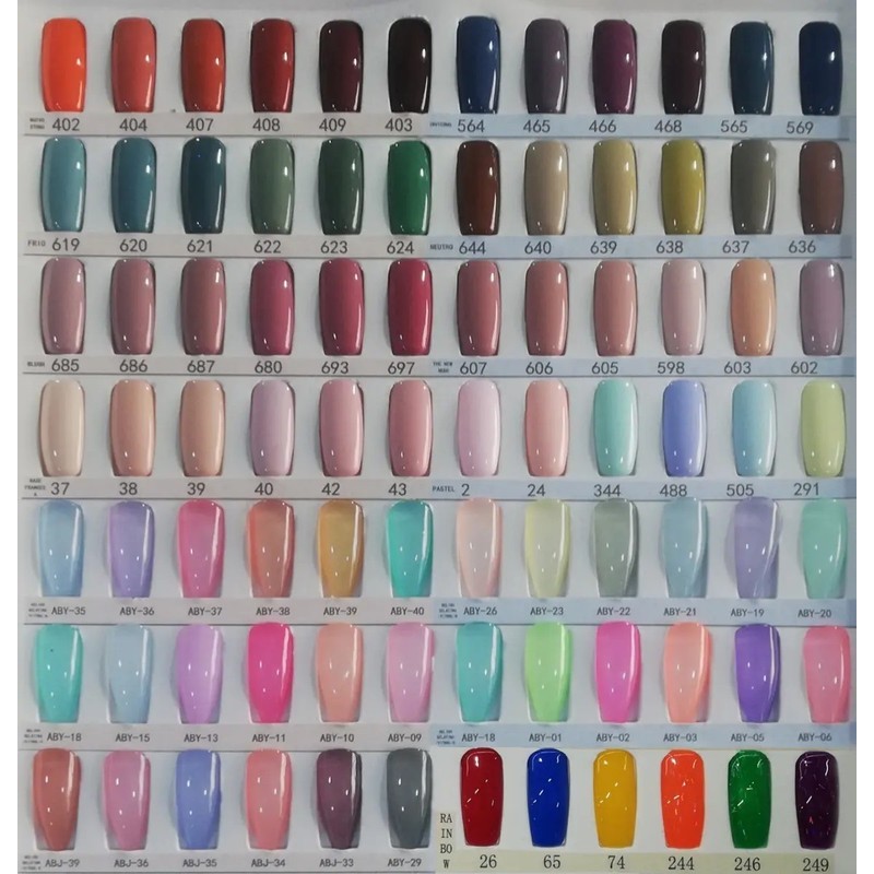Gel Semipermantente Marca Mussa Gama 6 Piezas Para Uñas