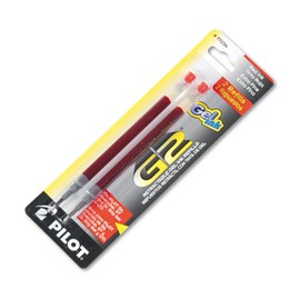 PILOT CORP OF AMERICA 77234 Refill for G2 Gel, Dr. Grip Gel/Ltd, ExecuGel G6, Q7, Extra Fine, Red, 2/Pack