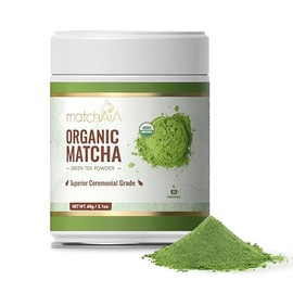 MatchAiA Matcha Orgánico de Grado Ceremonial Superior, Certificado Por El Usda, 100  Té Verde Puro En Polvo, Primera Cosecha de Primavera, Sin Azúcar 