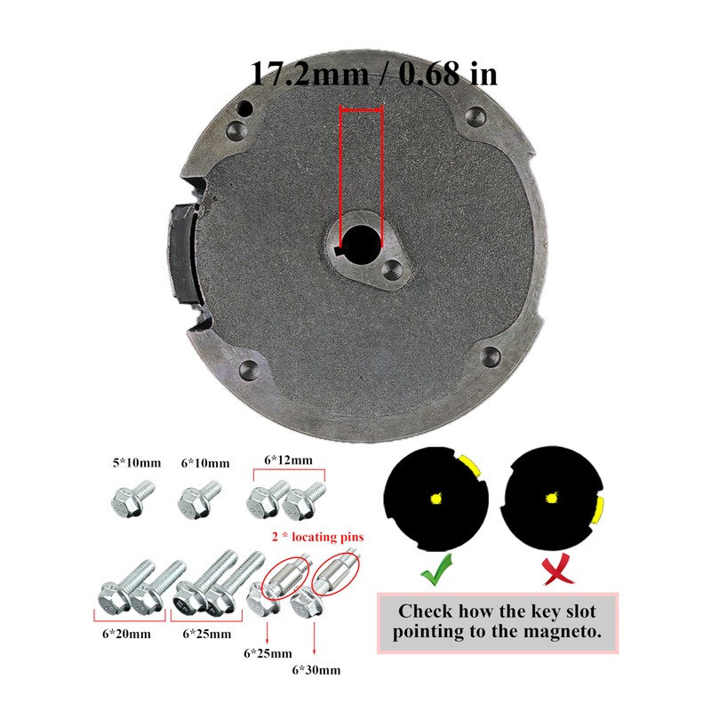 YAMAKATO Electric Start Kit for Honda Gx160 GX200 5.5HP 6.5HP