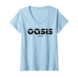 Womens oasis est 1991 V-Neck T-Shirt