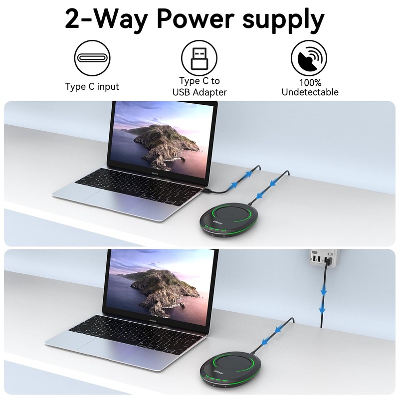 Giecy Ultra Slim Undetectable Mouse Mover, Mouse Jiggler with Adjustable
