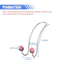LAINLOY 2PCS Strawberry Shape Headrest Hooks, Bling Purse Hook Hangers, Car Headrest Hooks Decorations, Durable Car Backseat Hanger, Holder Universal for SUV Truck Vehicle (Pink)