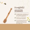 bedrop Honey Spoon Made of Real Olive Wood, 13 cm,