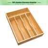 guiogc Bamboo Kitchen Drawer Silverware Organizer, 9 Inch Silverware Utensils