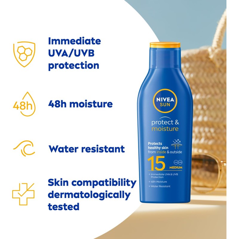 NIVEA SUN Protect & Moisture Sun Lotion SPF 15 (200