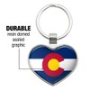 GRAPHICS & MORE Colorado State Flag Keychain Heart Love Metal