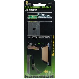Hangman Products ALH-5D Aluminum Picture Frame Hanger, 5"-40 lb, Silver