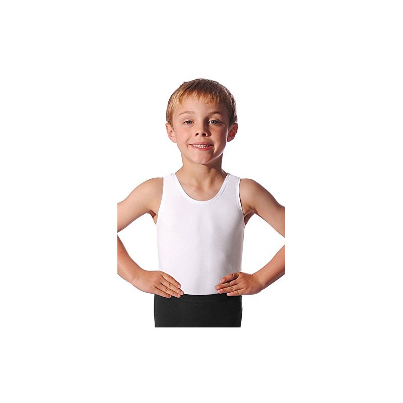 Roch Valley Oliver Sleeveless Mens/Boy's Leotard White Aged 5-6 110-116cm