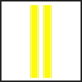6" Hood Racing Rally Stripes Set Auto Graphic Vinyl Decal car Truck Universal Fitment (Yellow)