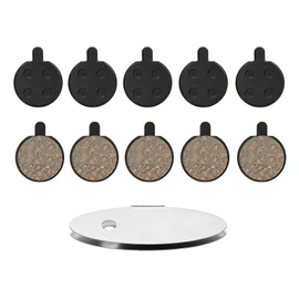 5 Pairs Bike Brake Pads, Low Noise Disc Brake Pads for Mountain Bicycles, Ebikes, Scooters - Semi-Metallic Resin Braking Pads Kit with Smooth Performance and Easy Installation
