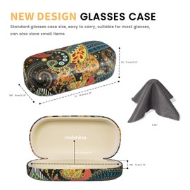 molshine Sunglasses Case Hard Shell Leather Classic Large Glasses Case for Men and Women Sunglasses, light yellow