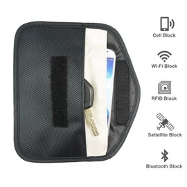 FoRapid Anti RFID Card Holder Waller, GPS RFID Signal Blocker Pouch Case Wallet, Handset Bag Holder Great for Car Keys IDs Cards Passports Phones (Black)