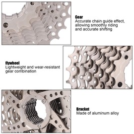 Alomejor Bike Freewheel 10 Speed 11-32T Mountain Bike Cassette Suitable for MTB Bike Road Bicycle Replace