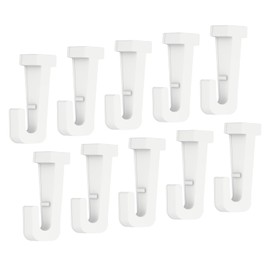 Sliding Hooks in White for Picture Rails Gallery Rails - Set of 10 Sliding Hooks with Hanging Safety from Hang-it
